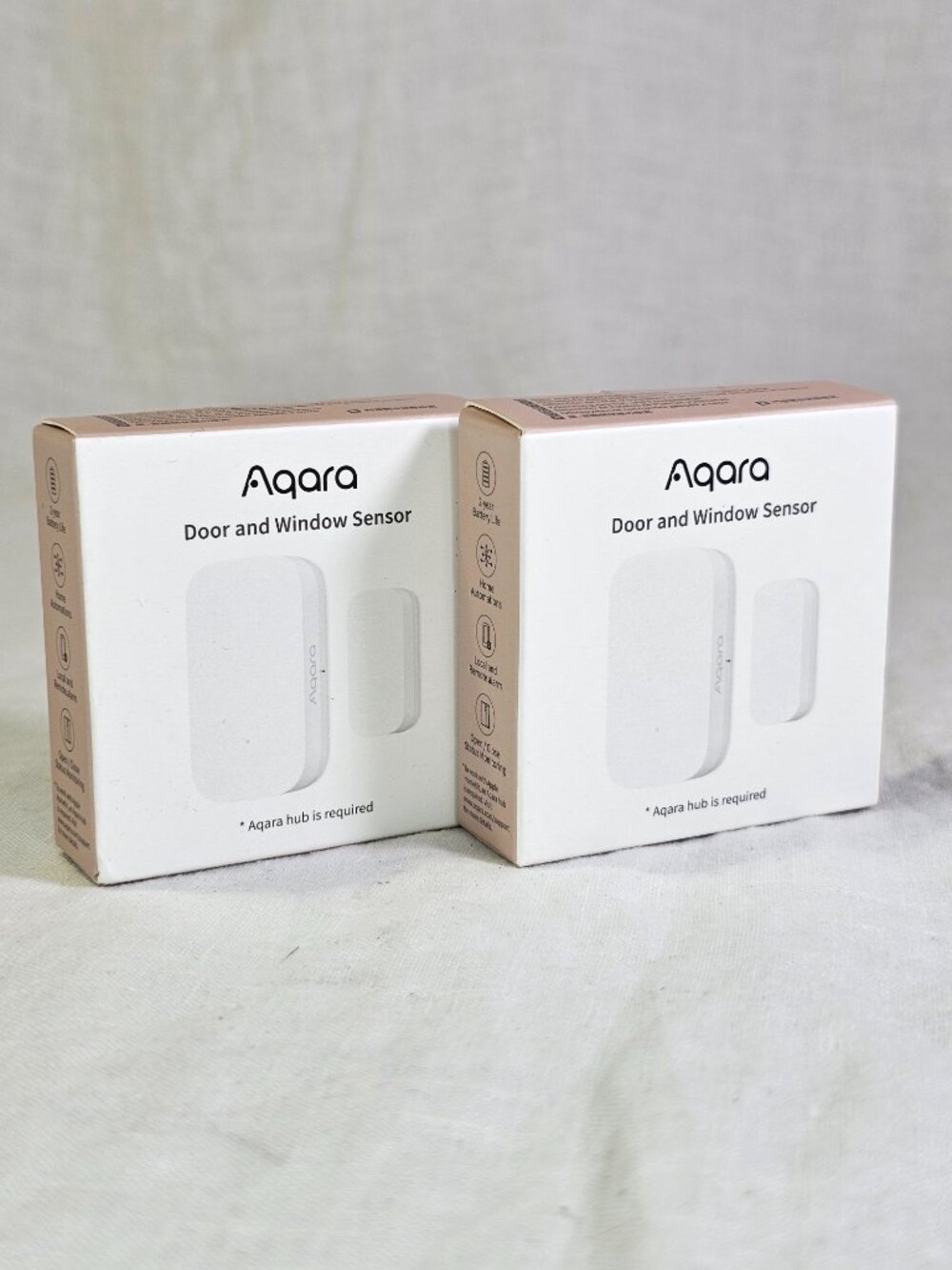 NIB 2-Pack Model MCCGQ11LM Aqara Zigbee Door and Window Sensor White Set of 2